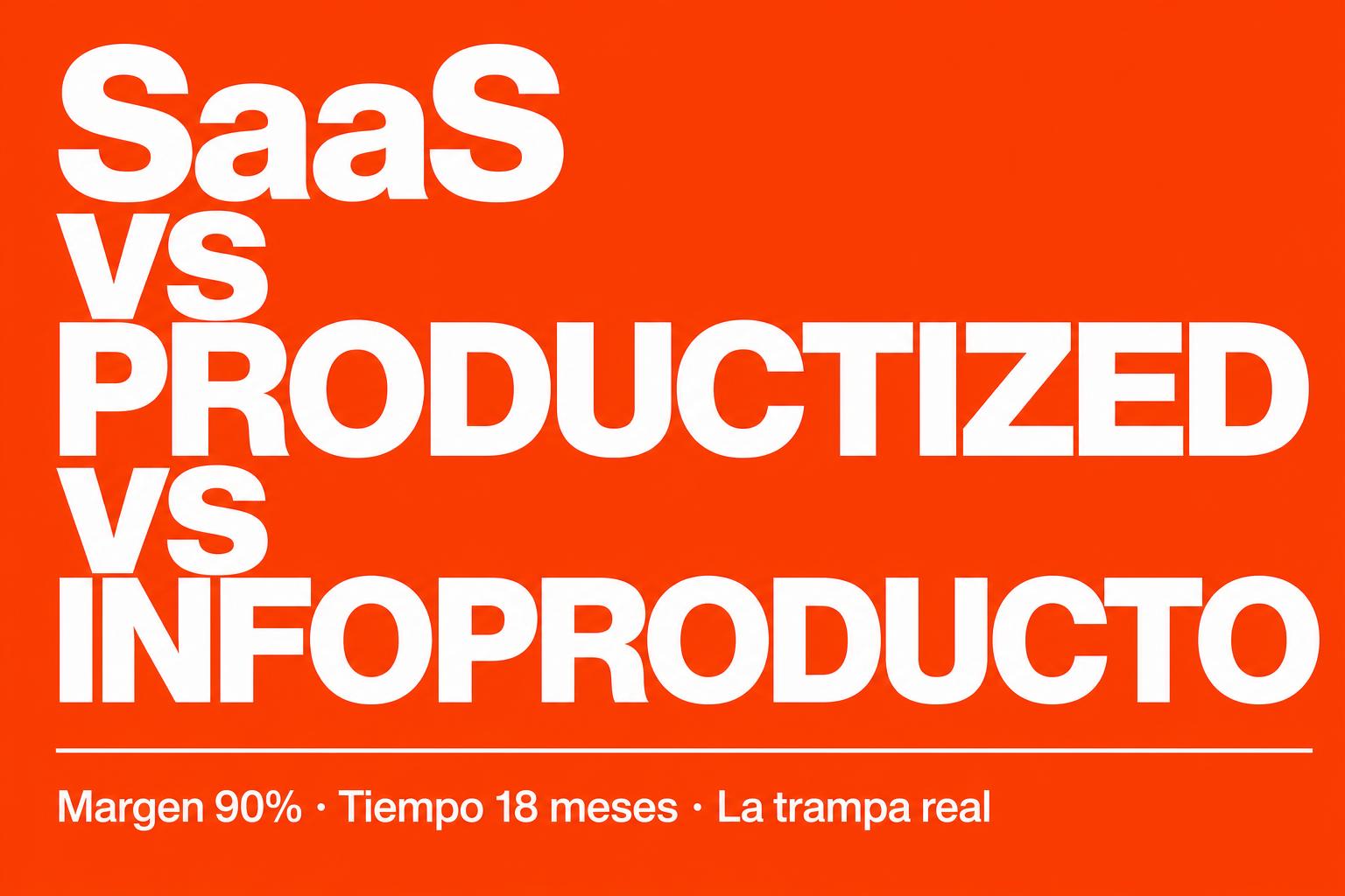 SaaS vs Productized Service vs Infoproducto: cuál elegir si emprendes online en 2026